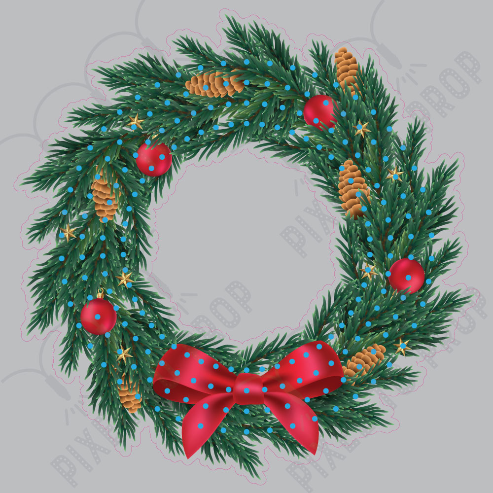 Stamped Christmas Wreath - Pixel To Prop